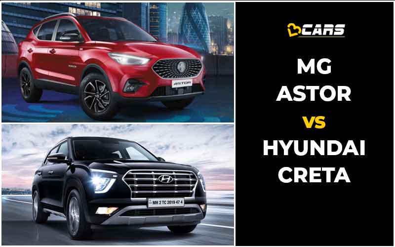 MG Astor Vs Hyundai Creta